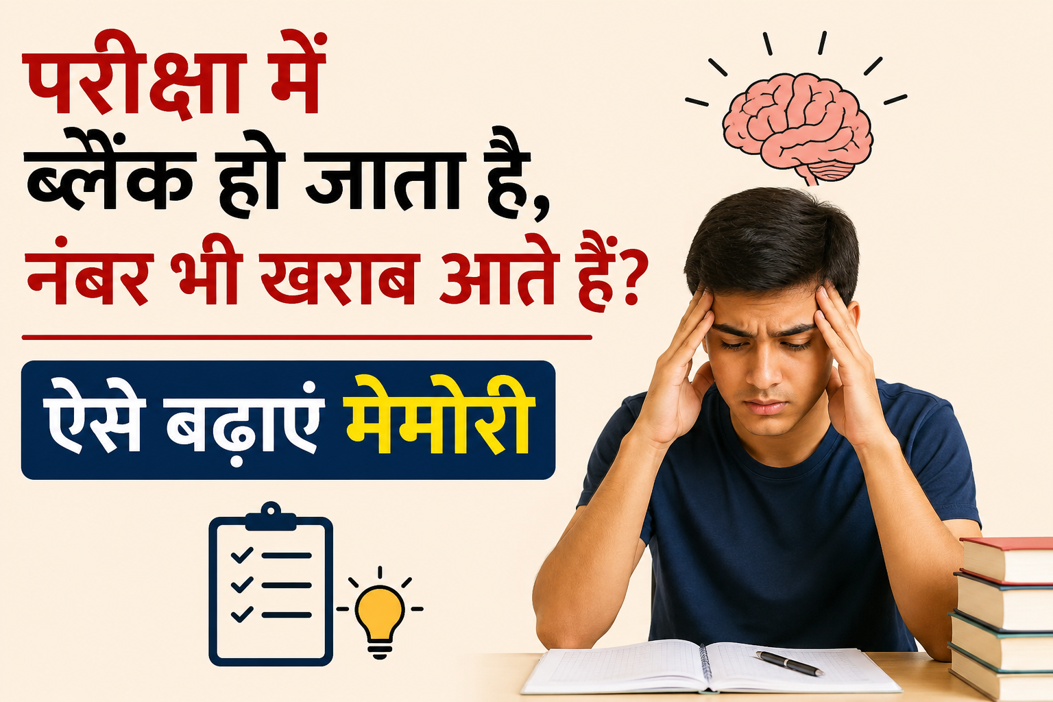 परीक्षा में ब्लैंक हो जाता है, नंबर भी खराब आते हैं? ऐसे बढ़ाएं मेमोरी